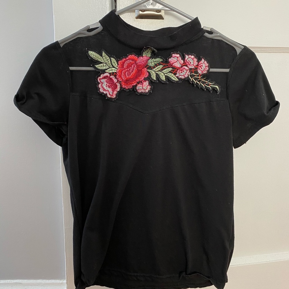 Sheer Paneled T Shirt